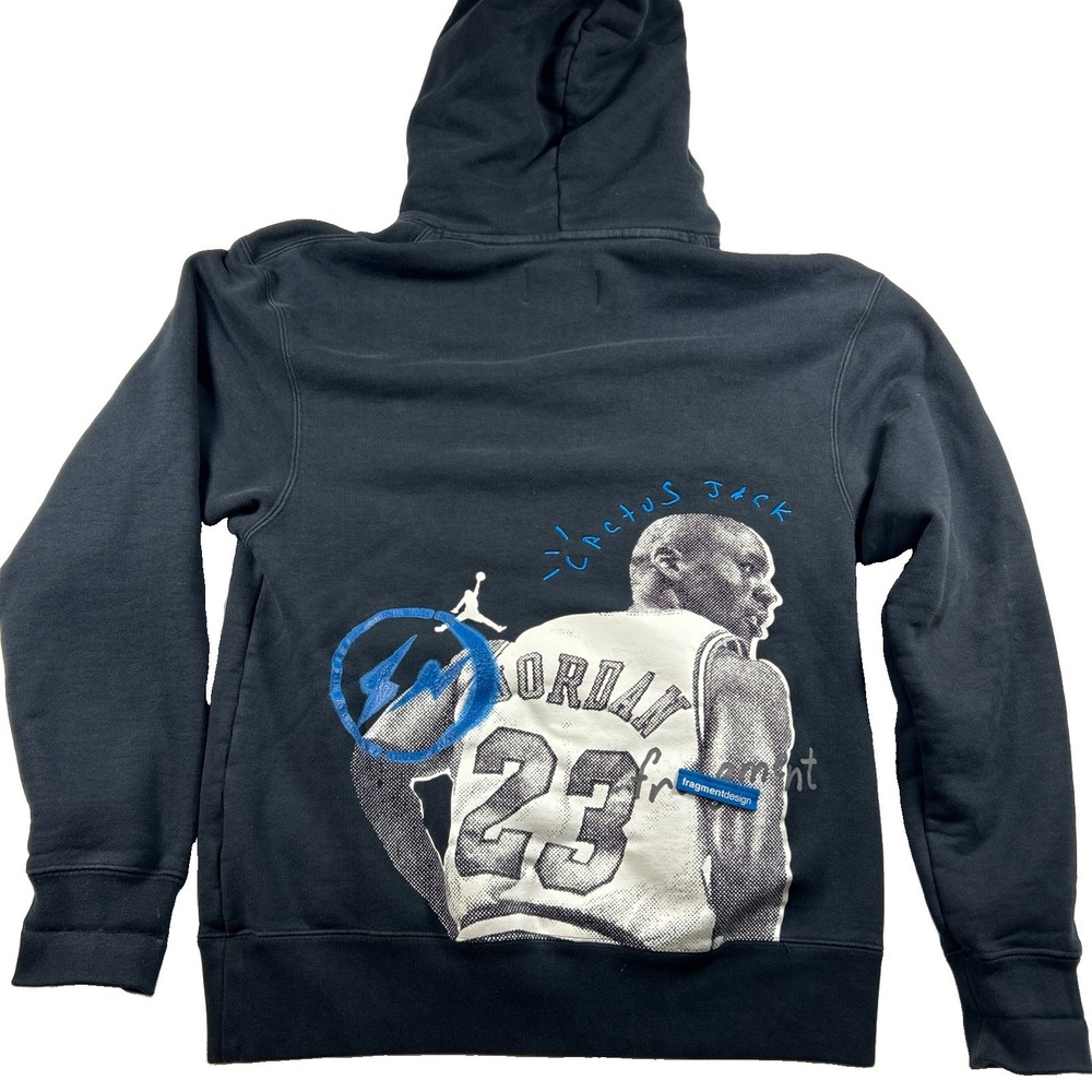 Air Jordan Travis Scott Fragment Cactus Jack Hoodie Black DJ0615-010 Mens S